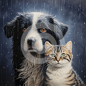 Whimsical Downpour: Raining Cats and Dogs ii