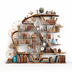 Whimsical Dreamlike Bookshelf With Innovative Page Design photo