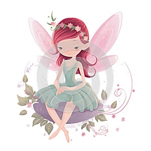 Whimsical fairy clipart