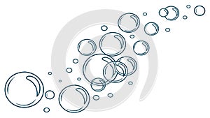 Whimsical Floating Soap Bubbles Vector Art, vector design Generative AI