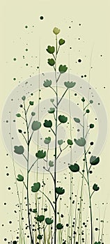 Whimsical Flora: A Vector Design of Buttercups, Clover, and Noth