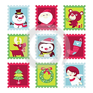 Whimsical Fun Christmas Stamps
