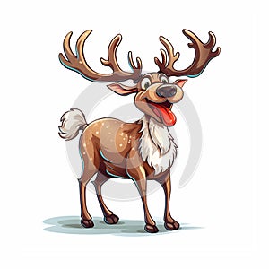 Whimsical funny deer AI generated cartoon cliparts artwork