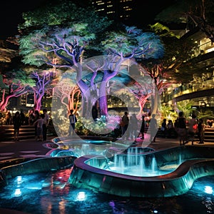 Whimsical Futuristic Park in Hong Kong