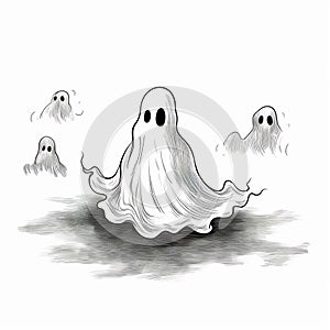 Whimsical Ghosts Funny Halloween Phantoms