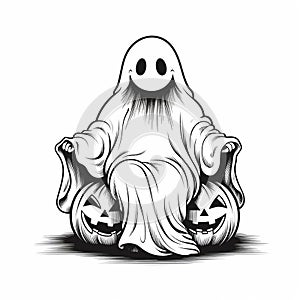 Whimsical Halloween Ghosts Funny Phantoms