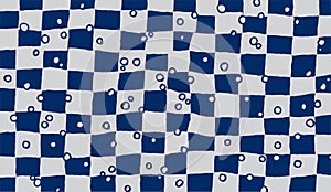 A whimsical, hand drawn checkerboard pattern
