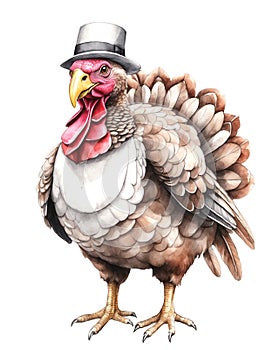 Whimsical Holiday Turkey AI Generated PNG or JPG