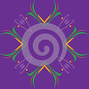 Whimsical Mardi Gras Border Frame