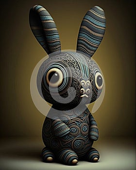 Whimsical Nightmare Bunny Scary Cute Easter Halloween Characters Generative AI