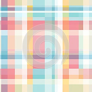 Whimsical Pastel Plaid Pattern Vector