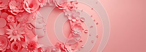 Whimsical Pink Dreams: Women\'s Day Celebration in Delightful Paper Art