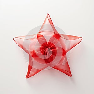 Whimsical Red Starshaped Gift Wrap On White Surface