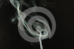 Whimsical shapes of smoke colors.