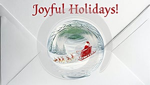 Whimsical Snowmen Village Christmas Card photo