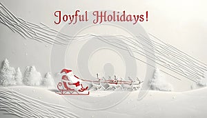 Whimsical Snowmen Village Christmas Card photo