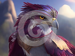 Whimsical Soar: Captivating Fantasy Falcon Portraits