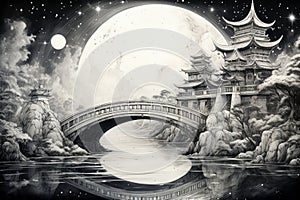 Whimsical starlight bridges in Fantasy - Generative AI