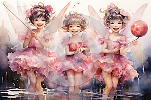 Whimsical sugarplum fairies, bringing sweetness and joy to the holiday season - Generative AI