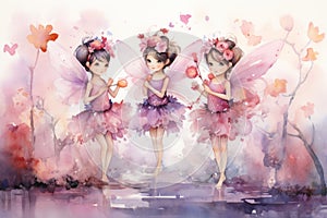 Whimsical sugarplum fairies, bringing sweetness and joy to the holiday season - Generative AI