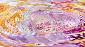 Whimsical swirls of pastel pinks and purples suggest the playful movement of water as it flows through a rivers twists photo