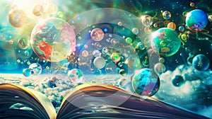 Whimsical Tale: Book Unleashing Bubbles of Wonder