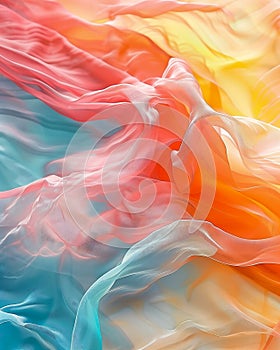 Whimsical Whirls: A Colorful Dance of Fabric and Smoke