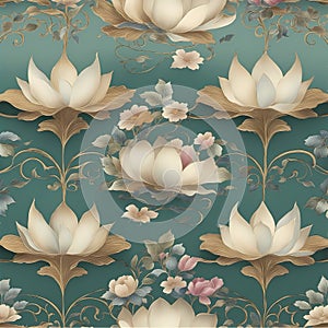 Whimsical White Florals on a Blue Canvas