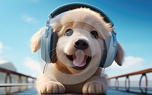 Whimsical wonder: adorable animation brings to life a cute and funny golden retriever puppy in a charming cartoon