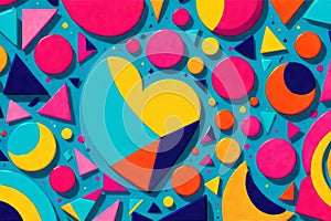 Whimsical Wonderland: Exploring Abstract Multi-Color Shapes photo