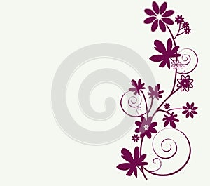 Whimsy design of flowers