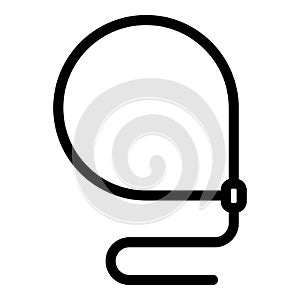 Whip lasso icon, outline style