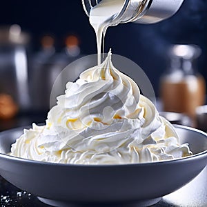 whipped cream melting onto