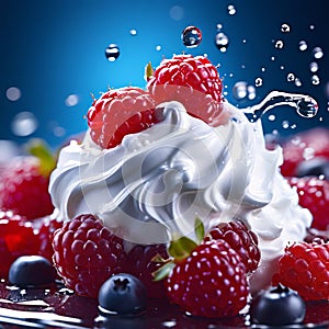 whipped cream melting onto