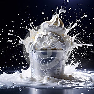 whipped cream melting onto