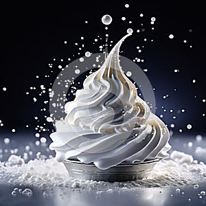 whipped cream melting onto