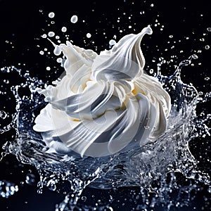 whipped cream melting onto