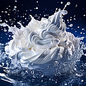 whipped cream melting onto