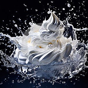 whipped cream melting onto