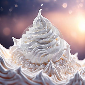 whipped cream melting onto