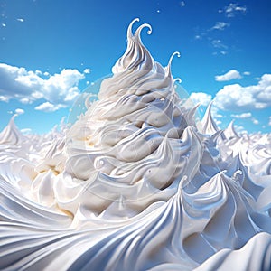 whipped cream melting onto