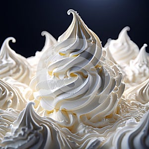 whipped cream melting onto