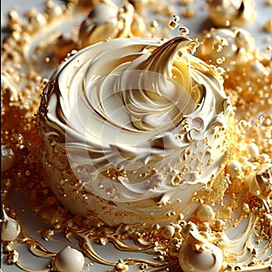 whipped cream melting onto