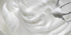Whipped egg whites for cream