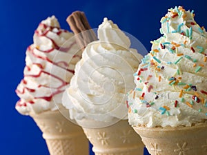 Whipped Ice Cream Cones Toppings