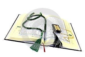 Whipped Quran with rosary