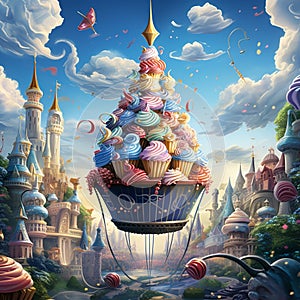 Whipped Wonderland: A Towering Symphony of Cupcake Confections