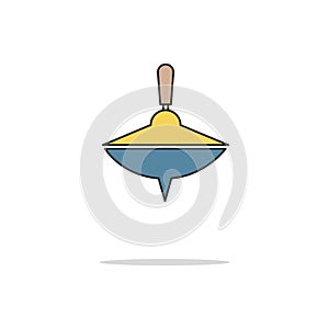 Whirligig color thin line icon.Vector illustration