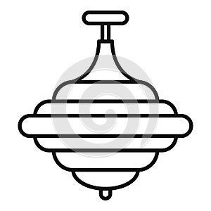 Whirligig toy icon outline vector. Top spinning game