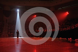 Whirling dervish in religious dancing